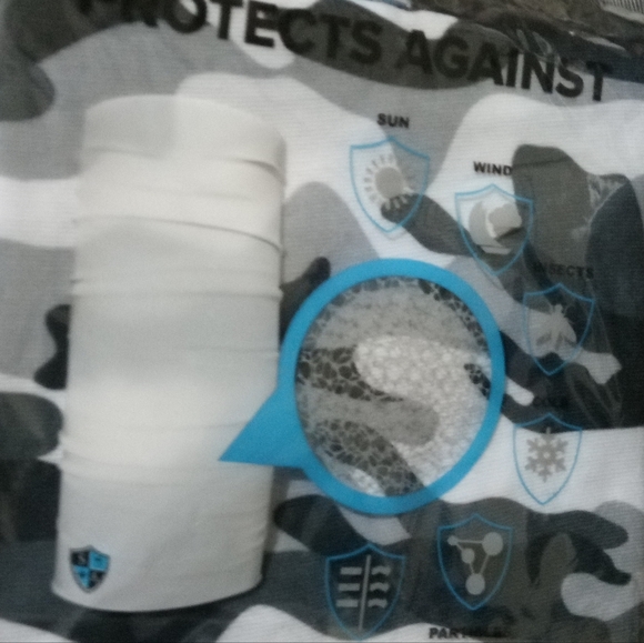 SA Co tide wave face shield mask/ neck gaiter ponytail - Picture 2 of 3